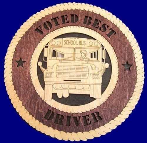 Laser Pics and Gifts: 12" BUS DRIVER FEMALE Plaque - Laser Pics & Gifts