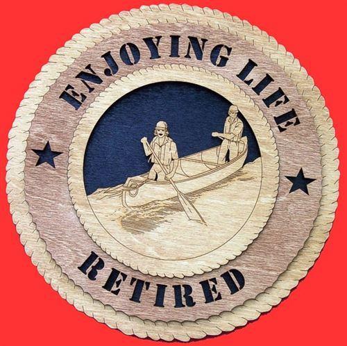 Laser Pics and Gifts: 12" CANOEING Plaque - Laser Pics & Gifts
