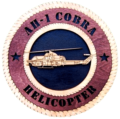Laser Pics and Gifts: 12" COBRA HELICOPTER Military Plaque - Laser Pics & Gifts