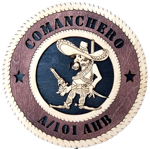 Laser Pics and Gifts: 12" COMANCHERO Military Plaque - Laser Pics & Gifts
