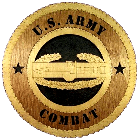 Laser Pics and Gifts: 12" COMBAT ARMY Military Plaque - Laser Pics & Gifts