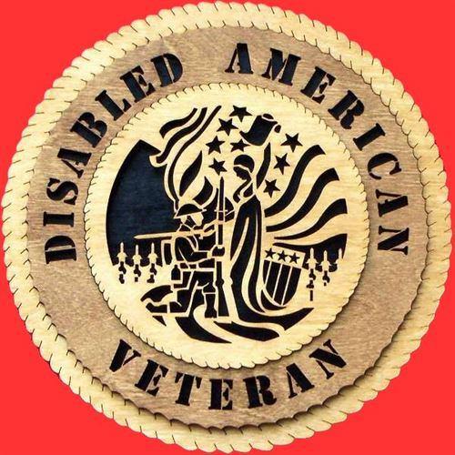Laser Pics and Gifts: 12" Disabled-Vet Military Plaque - Laser Pics & Gifts
