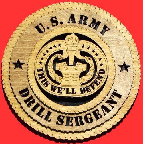 Laser Pics and Gifts:  DRILL SERGEANT Military Plaque - Laser Pics & Gifts