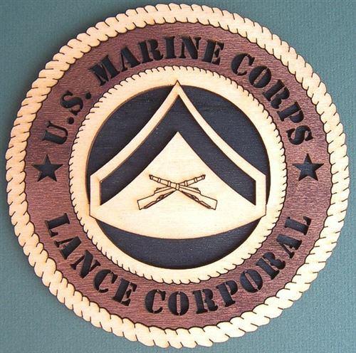Laser Pics and Gifts: 12" E-3 LANCE CORPORAL Military Plaque - Laser Pics & Gifts