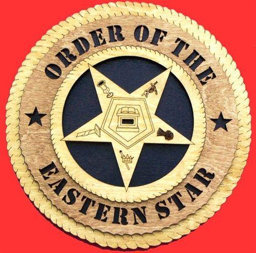 Laser Pics and Gifts: 12" Eastern Star Military Plaque - Laser Pics & Gifts