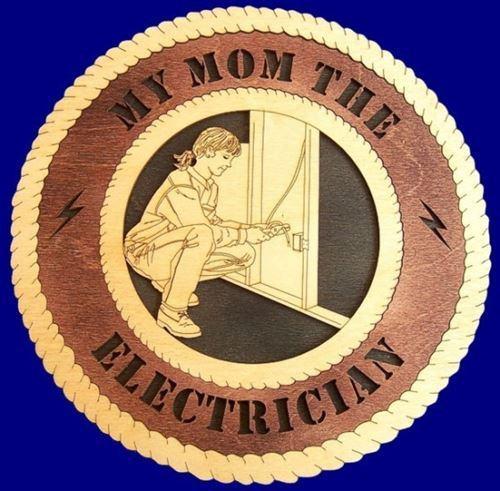 Laser Pics and Gifts: 12" ELECTRICIAN FEMALE Professional Plaque - Laser Pics & Gifts