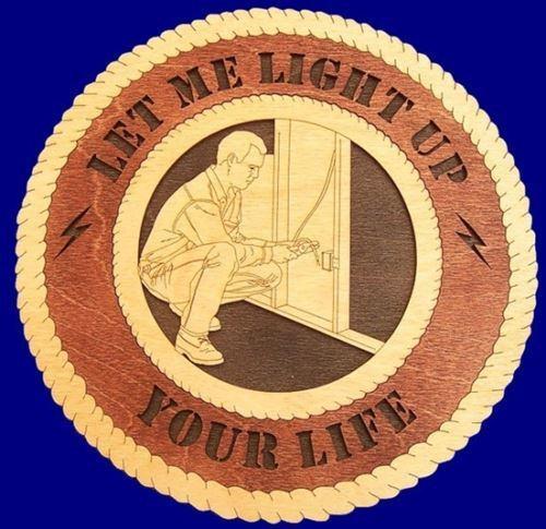 Laser Pics and Gifts: 12" ELECTRICIAN MALE Professional Plaque - Laser Pics & Gifts