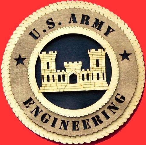 Laser Pics and Gifts: 12" ENGINEERING Military Plaque - Laser Pics & Gifts