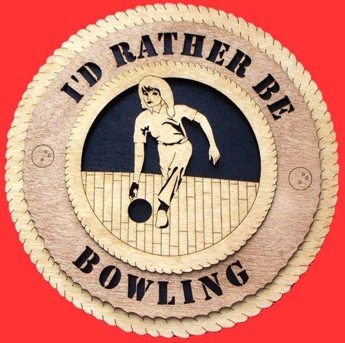 Laser Pics and Gifts: 12" FEMALE BOWLER Plaque - Laser Pics & Gifts