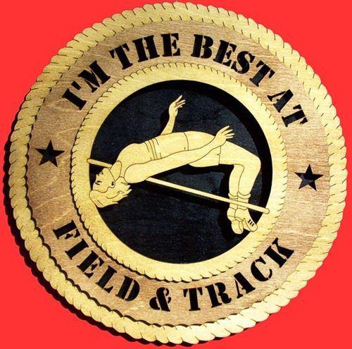 Laser Pics and Gifts: 12" FEMALE HIGH JUMP Plaque - Laser Pics & Gifts
