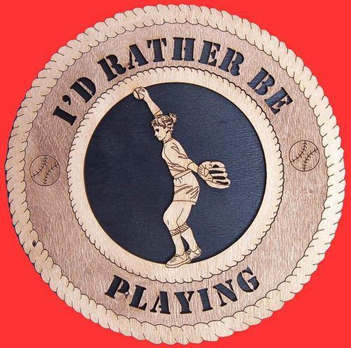 Laser Pics and Gifts: 12" FEMALE PITCHER Plaque - Laser Pics & Gifts