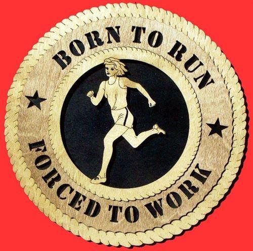 Laser Pics and Gifts: 12" FEMALE RUNNER Plaque - Laser Pics & Gifts