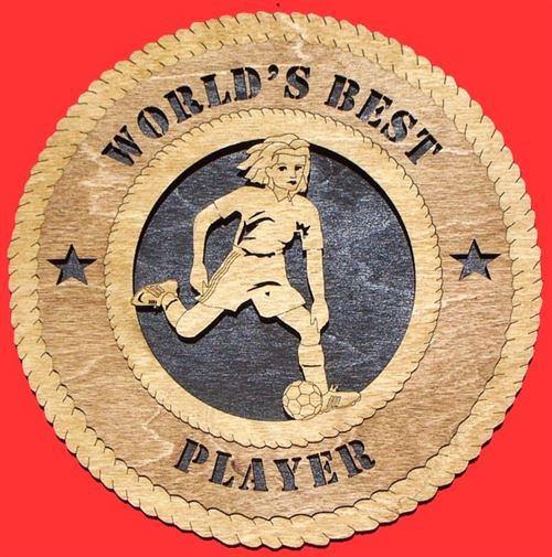 Laser Pics and Gifts: 12" FEMALE SOCCER Plaque - Laser Pics & Gifts