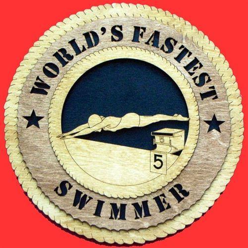 Laser Pics and Gifts: 12" FEMALE SWIMMER Plaque - Laser Pics & Gifts