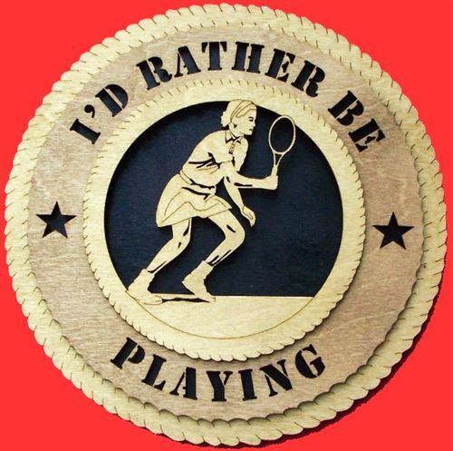 Laser Pics and Gifts: 12" FEMALE TENNIS Plaque - Laser Pics & Gifts