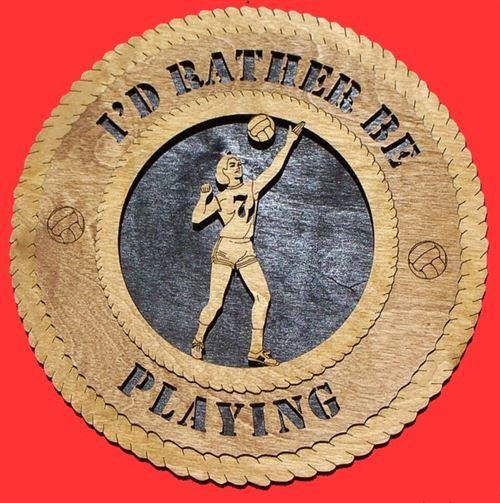 Laser Pics and Gifts: 12" FEMALE VOLLEYBALL Plaque - Laser Pics & Gifts