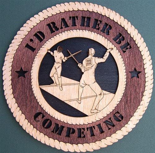Laser Pics and Gifts: 12" FENCING Plaque - Laser Pics & Gifts