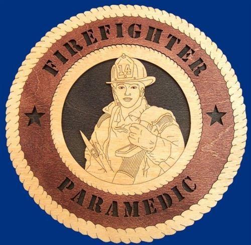 Laser Pics and Gifts: 12" FIREFIGHTER FEMALE Professional Plaque - Laser Pics & Gifts