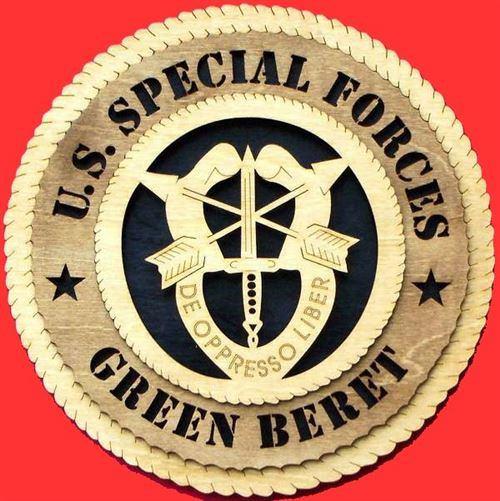 Laser Pics and Gifts: 12" GREEN BERET Military Plaque - Laser Pics & Gifts