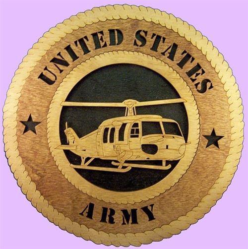Laser Pics and Gifts: 12" HUEY HELICOPTER Military Plaque - Laser Pics & Gifts