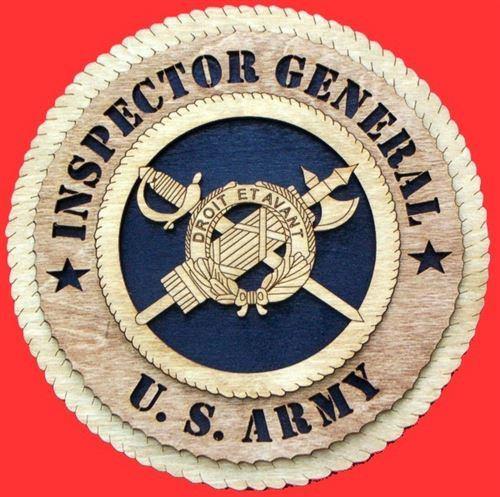 Laser Pics and Gifts: 12" INSPECTOR GENERAL Military Plaque - Laser Pics & Gifts