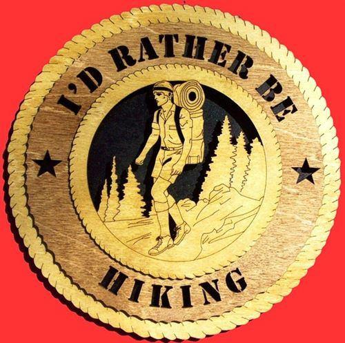 Laser Pics and Gifts: 12" MALE HIKER Plaque - Laser Pics & Gifts