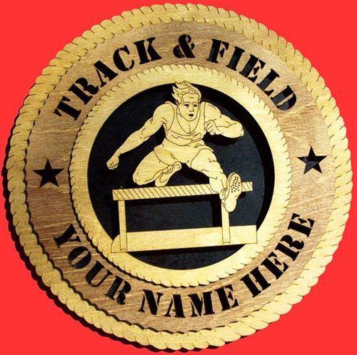 Laser Pics and Gifts: 12" MALE HURDLE Plaque - Laser Pics & Gifts