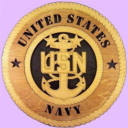 Laser Pics and Gifts: 12" NAVY E-8 SENIOR CHIEF Military Plaque - Laser Pics & Gifts