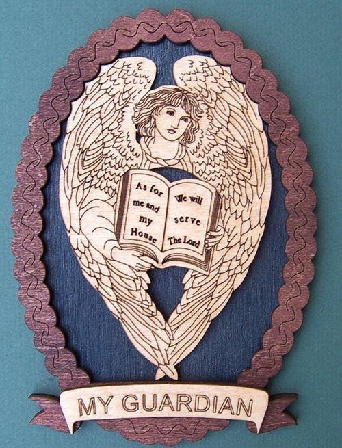 Laser Pics and Gifts: 12" OVAL ANGEL & BIBLE Spiritual Plaque - Laser Pics & Gifts