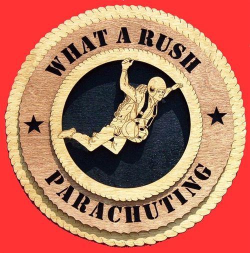 Laser Pics and Gifts: 12" PARACHUTING Plaque - Laser Pics & Gifts