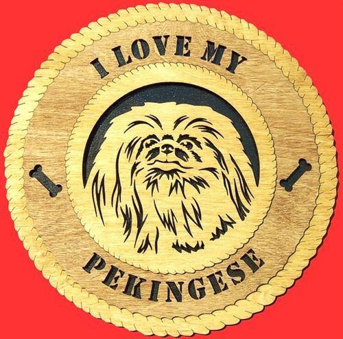 Laser Pics and Gifts: 12" PEKINGESE Dog Plaque - Laser Pics & Gifts