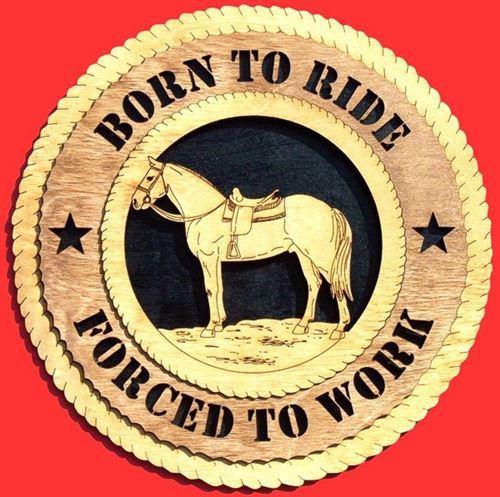 Laser Pics and Gifts: 12" SADDLED HORSE Plaque - Laser Pics & Gifts