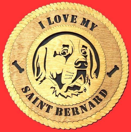 Laser Pics and Gifts: 12" SAINT BERNARD Dog Plaque - Laser Pics & Gifts