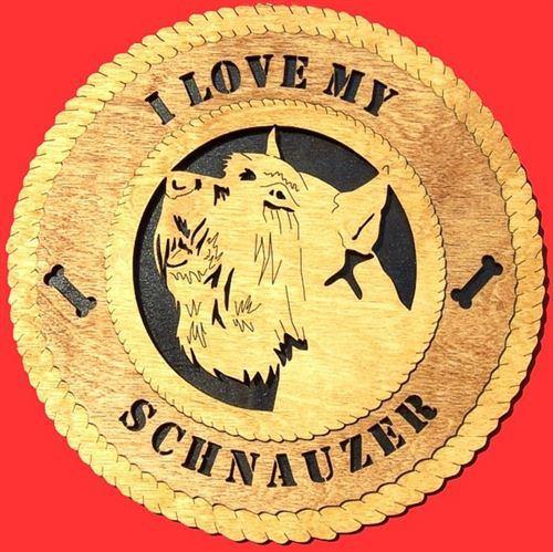 Laser Pics and Gifts: 12" SCHNAUZER Dog Plaque - Laser Pics & Gifts