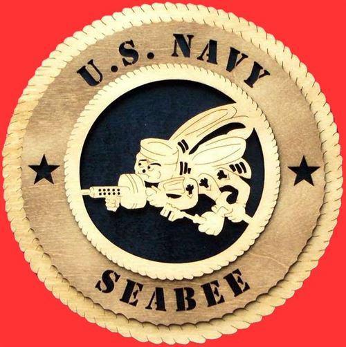 Laser Pics and Gifts: 12" SEABEE Military Plaque - Laser Pics & Gifts