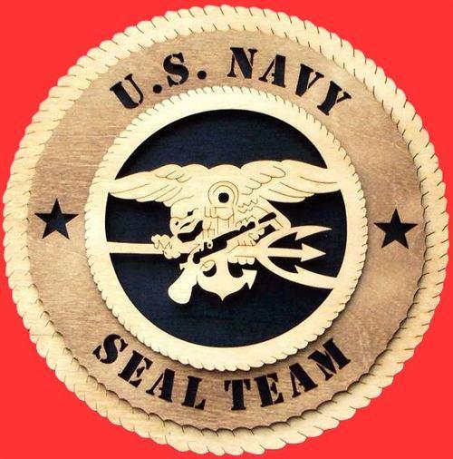 Laser Pics and Gifts: 12" SEAL TEAM Military Plaque - Laser Pics & Gifts