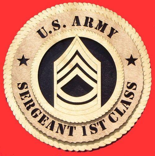 Laser Pics and Gifts: 12" SERGEANT 1ST CLASS Military Plaque - Laser Pics & Gifts