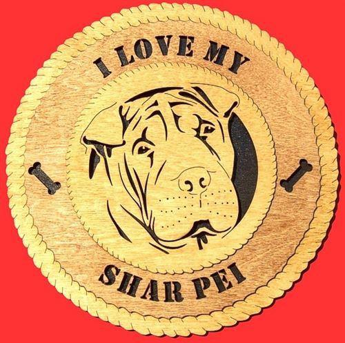 Laser Pics and Gifts: 12" SHAR PEI Dog Plaque - Laser Pics & Gifts