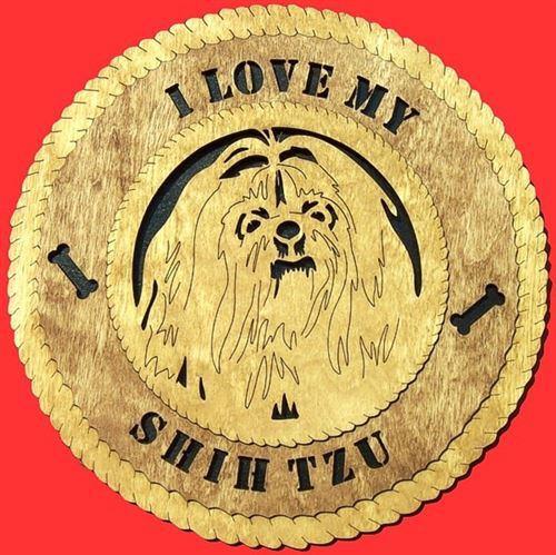 Laser Pics and Gifts: 12" SHIH TZU Dog Plaque - Laser Pics & Gifts