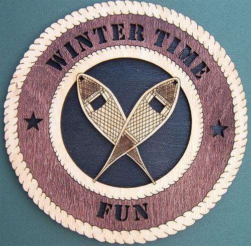 Laser Pics and Gifts: 12" SNOWSHOES Plaque - Laser Pics & Gifts