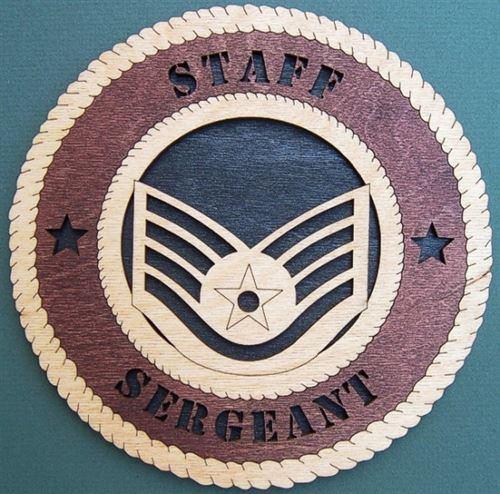 Laser Pics and Gifts: 12" STAFF SERGEANT Military Plaque - Laser Pics & Gifts