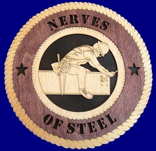 Laser Pics and Gifts: 12" STEEL IRON WORKER Professional Plaque - Laser Pics & Gifts