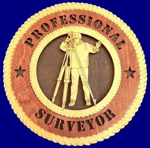 Laser Pics and Gifts: 12" SURVEYOR  Professional Plaque - Laser Pics & Gifts