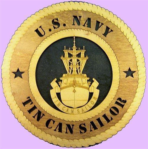 Laser Pics and Gifts: 12" TIN CAN SAILOR Military Plaque - Laser Pics & Gifts