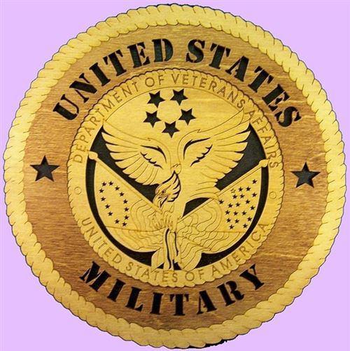 Laser Pics and Gifts: 12" VETERANS AFFAIRS Military Plaque - Laser Pics & Gifts
