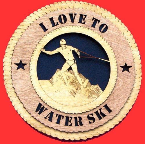 Laser Pics and Gifts: 12" WATER SKIING Plaque - Laser Pics & Gifts