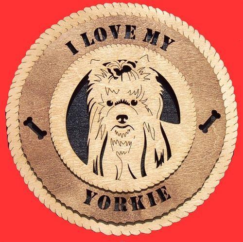 Laser Pics and Gifts: 12" YORKSHIRE TERRIER Dog Plaque - Laser Pics & Gifts